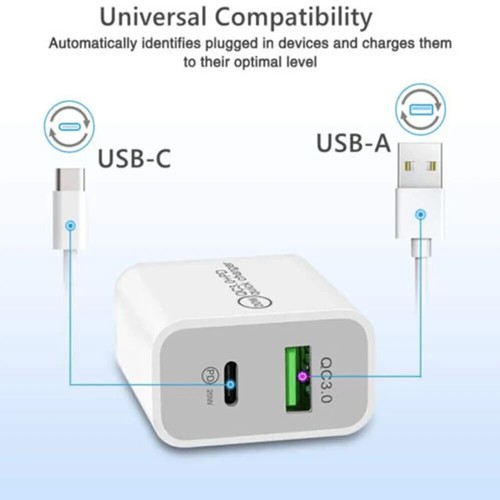 USB DUAL Type-C PD Quick Fast Wall Charger Adapter iPhone Port Power AU Plug - Picture 5 of 33