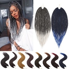 3X Micro Box Braids Crochet Braid Pre-looped Hair Extensions Long Braids Hair US