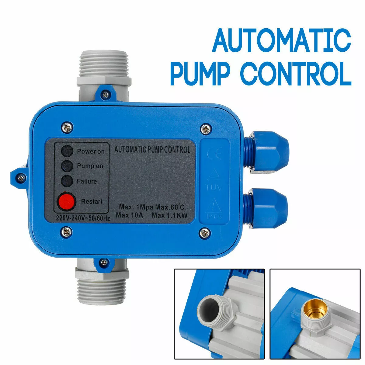 220 240V Water Pump Controller Automatic Pressure Switch Electronic 1Mpa 10bar