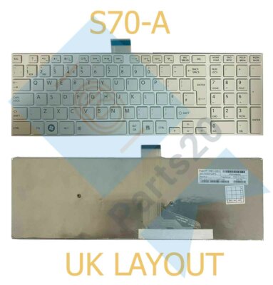 Neu Toshiba S70-A S70D-A S70-A002 S75-A S70-B S75-B UK Laptop Tastatur Weiß