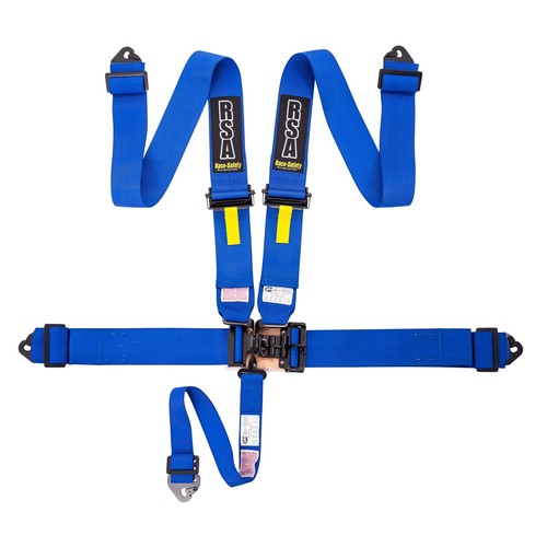 RSA 3 Inch 5-Point NASCAR Style Brisca Oval Autograss Safety Harness - Blue - 第 1/1 張圖片