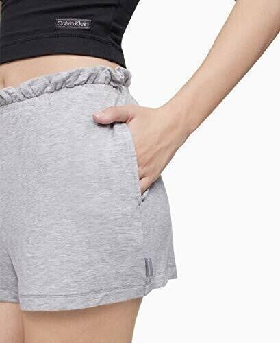 Calvin Klein Women's Pure Lounge Sleep Shorts Grey Large - Picture 3 of 4