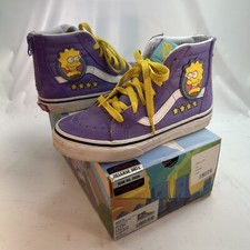 Vans SK8 Hi Zip Kids Size 2 Simpsons Lisa 4 Prez With Box
