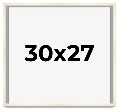 30x27 Frame White Wheat Solid Wood Picture Frame | Moulding Width 0.75 Inches |