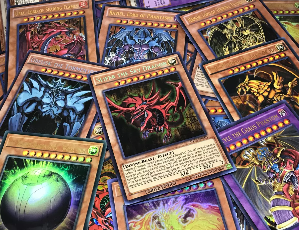 Yugioh Egyptian Gods + Sacred Beasts Prismatic Secret Rare 6 God Card Set