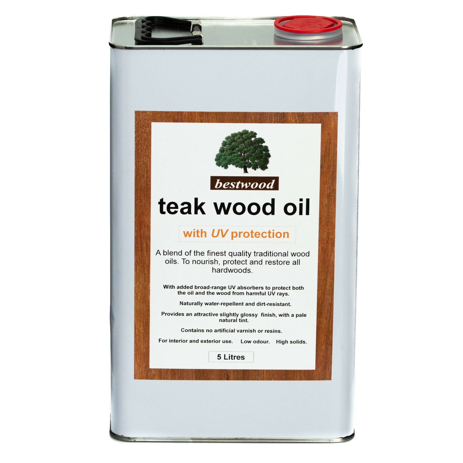 Teak Oil 5 Litres, with UV protection, BESTWOOD FINEST QUALITY, buy direct