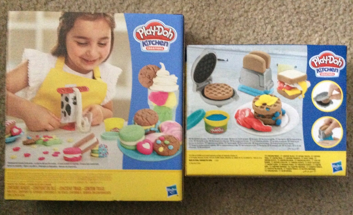 New Play-Doh Kitchen Creations Milk ‘n Cookies Toast ‘n Waffles