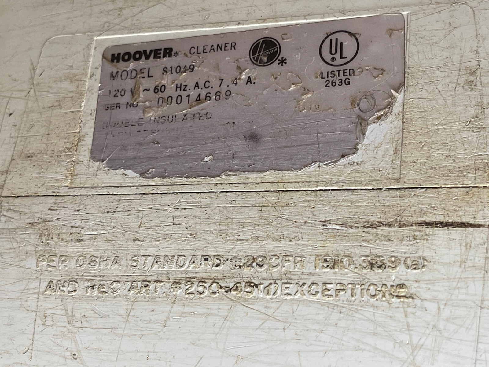 Vintage Hoover PortaPower Quiet Series Portable Canister Vacuum Cleaner