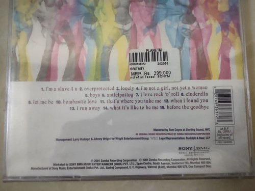 Britney Spears 2005 India Audio CD Album Sealed - Foto 5 di 5