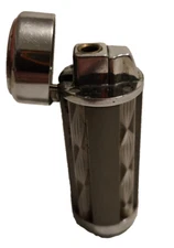 Vintage Chrome Art Deco Butane Lighter Flip Top Retro Table Lighter MCM Parts