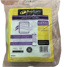 10-Pack GENUINE ProTeam Intercept Micro 6qt/6.6L Canister Vacuum Bags 100431