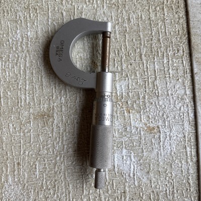 Antique OMEGA TOOLS 0-1'' OUTSIDE MICROMETER - MADE IN USA Union Instrument