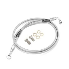 Extended Length Hydraulic Front Brake Line Kit Stainless Steel For 50" Chrome