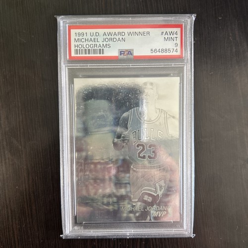 1991 UPPER DECK AWARD WINNER 🔥 MICHAEL JORDAN 🏀 PSA 9 MINT 💎 #AW4 HOLOGRAMS