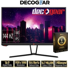 Deco Gear 25" Gaming Monitor, 1080P FHD with 1 Year Warranty