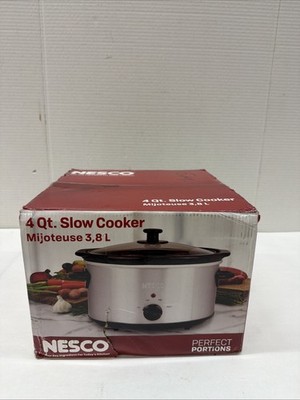 Nesco 4-Quart Slow Cooker | Stainless Steel