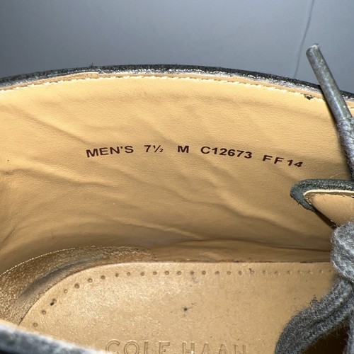 Cole Haan Men's Laced Up Chukka Boots Black Wing Tip Size 7.5M Williams C12673 - Picture 7 of 12