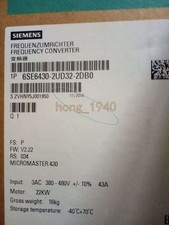 ONE NEW Siemens Frequency Converter 6SE6430-2UD32-2DB0 6SE6 430-2UD32-2DB0