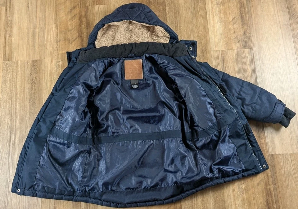 Boys 4&Up ZeroXposur Winter Coat & Beanie Set Navy Sz S 8 - Image 4 of 4