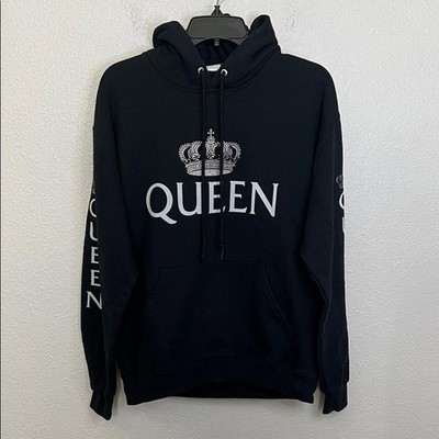 Queen Graphic Hoodie Black Size Medium