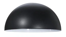 B&P Lamp Satin Black Modern Industrial Half Dome Shaped Shade