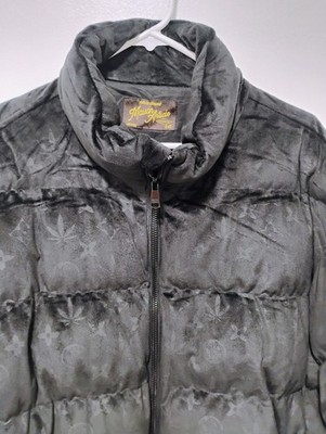 Maison Article Women's 2XL Black Monogram Quilted Puffer Jacket Full Zip