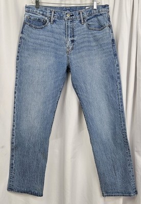 Gap Mens 34x30 Gapflex Stretch Fit Straight Leg Light Blue Wash Denim Jeans