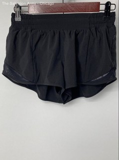 Lululemon Womens Black Elastic Waist Activewear Athletic Shorts Size XS