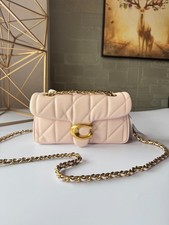 Coach Tabby20 series classic leather chain shoulder bag crossbody bag 20*12*7cm