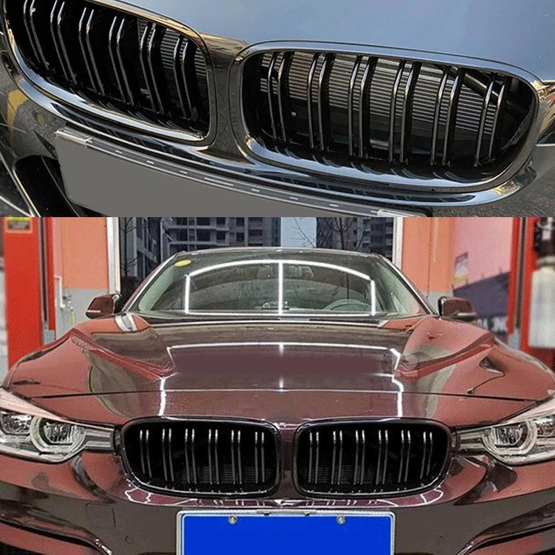 Glossy Black Front Bumper Kidney Grille For BMW F30 F31 F35 320i 328i 2012~2017 Foto 3 de 4