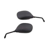 Shin YO Motorrad Spiegel Schwarz Universal, M10 Rechtsgewinde, E-GeprüFt (Paar)