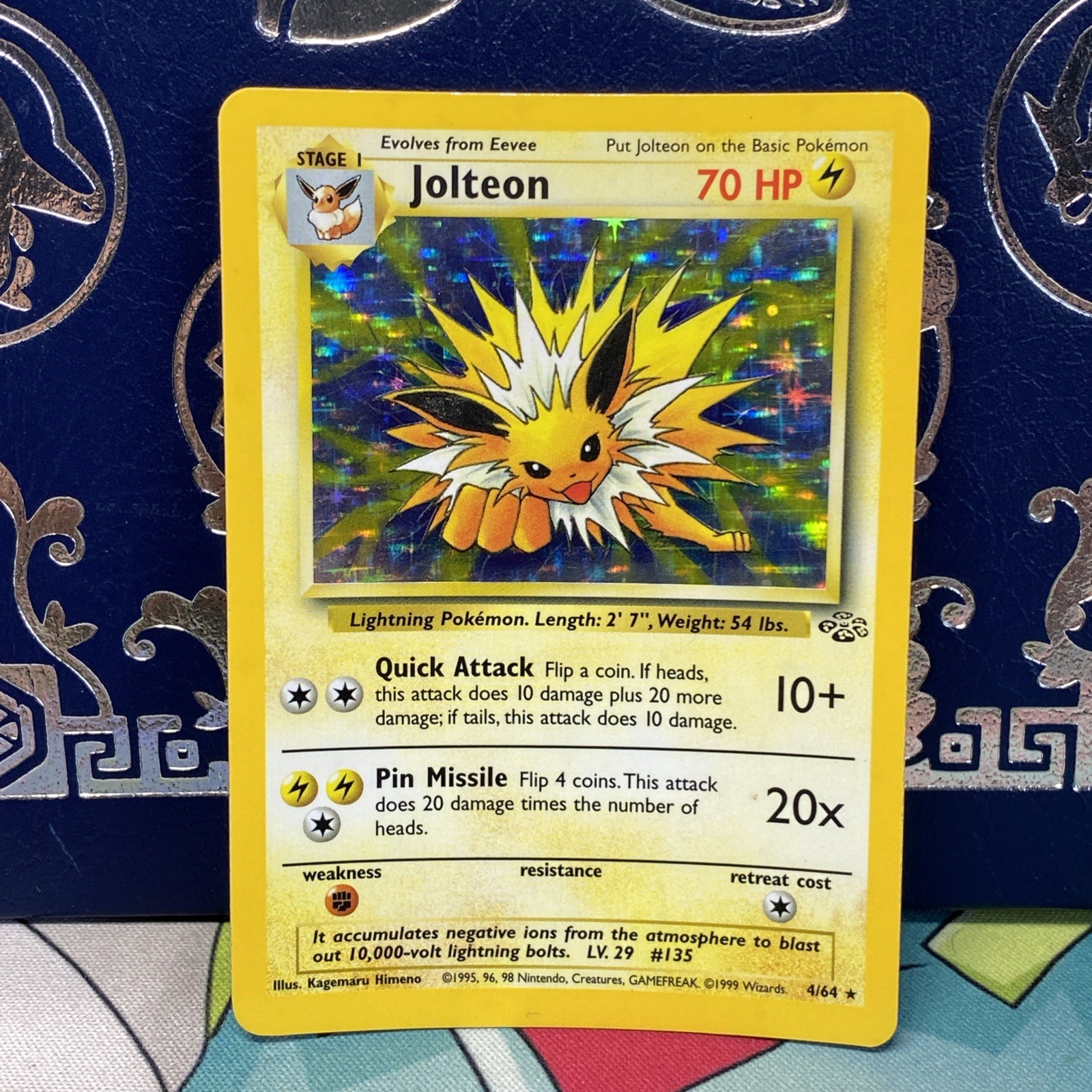 Pokemon TCG 1999 Jolteon 4/64 Jungle Holo LP