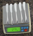 5 Gorham Lily of the Valley All Sterling Flat Butter Spreaders 127g Use or Scrap
