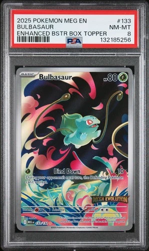 Bulbasaur Pokemon Meg En-Mega Evolution 133 NM PSA 8