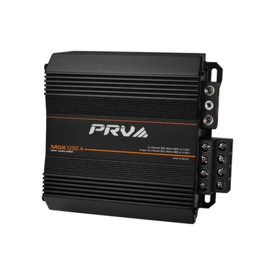 PRV Audio MDX1200.4 2 Ohm Mini 4 Channel Car Audio Amplifier 4 x 300 Watts...