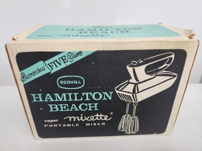 Vintage Scovill Hamilton Beach Super Mixette Portable Mixer Box Tested Works