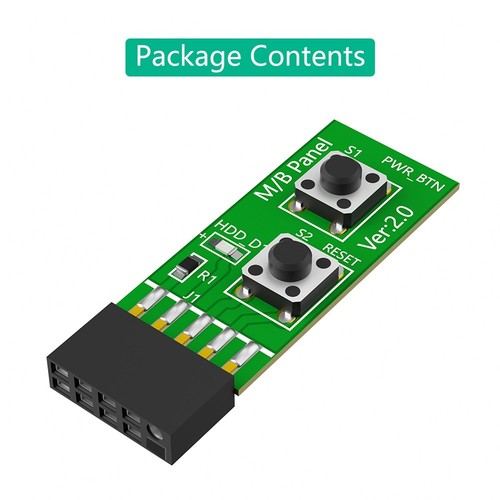 2x5-Poliger Reset-/Ein-/Ausschalter-Platinenadapter für Desktop-PC-Motherbo4904 - Photo 5/6