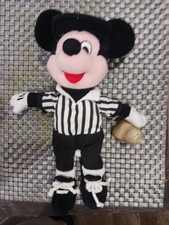 Vintage The Disney Store Referee Mickey Mouse Plush 8 Inches
