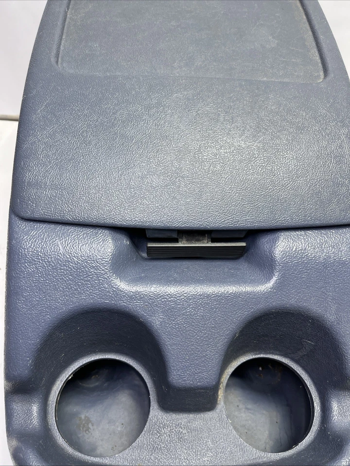 1992-1996 Ford F-150 F-250 Bronco Center Console With Bolts BLUE OEM - Image 3 of 4