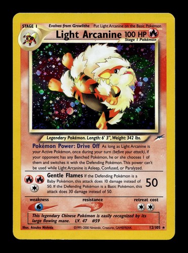 Light Arcanine Neo Destiny #012 (2001) Holo NM Pokemon