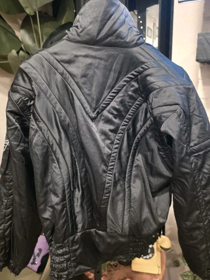 Kaelin Ski Jacket Women Size 8 Black High Neck VTG 80s - Image 2 of 4