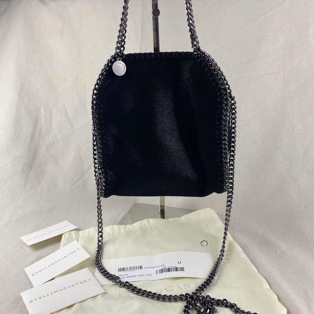 Stella McCartney Falabella 3 Black Saddle Bag almost unused From