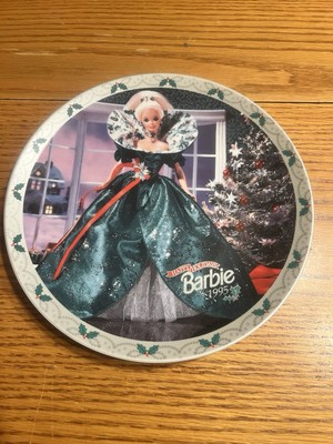 Enesco Barbie Happy Holidays 1995 Limited Edition Plate w/COA