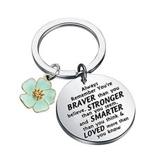 Hibiscus Flower Gifts Hawaiian Charm Best Friends Keychain Family Gifts Silver