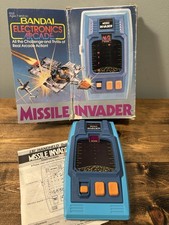 Missile Invader By Bandai Vintage Handheld Game WORKS - Rare Original Box