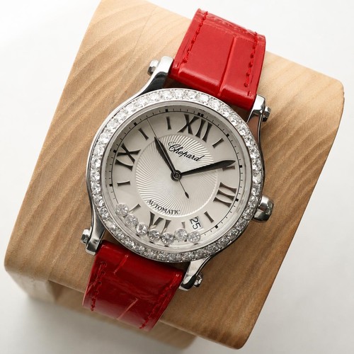Chopard Happy Sport 36mm Steel Diamond Silver Dial Ladies Watch 278559-3001