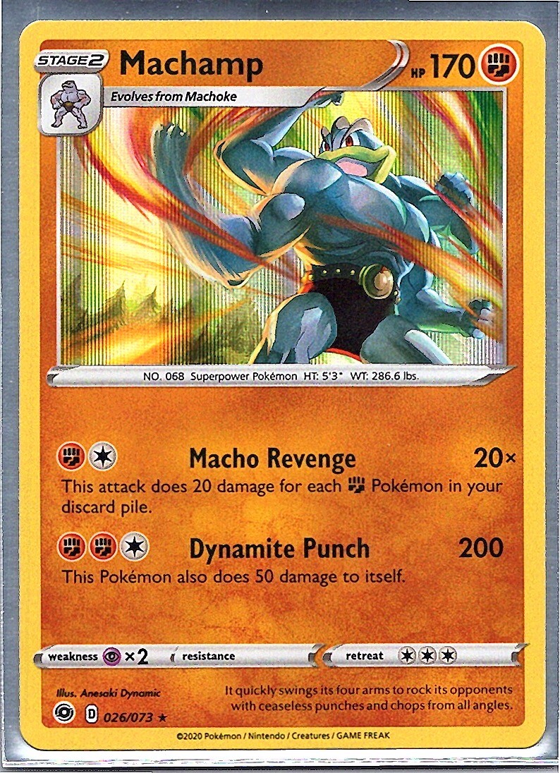 Machamp Holo Rare Champion's Path 26/73 NM Japanese pokemon