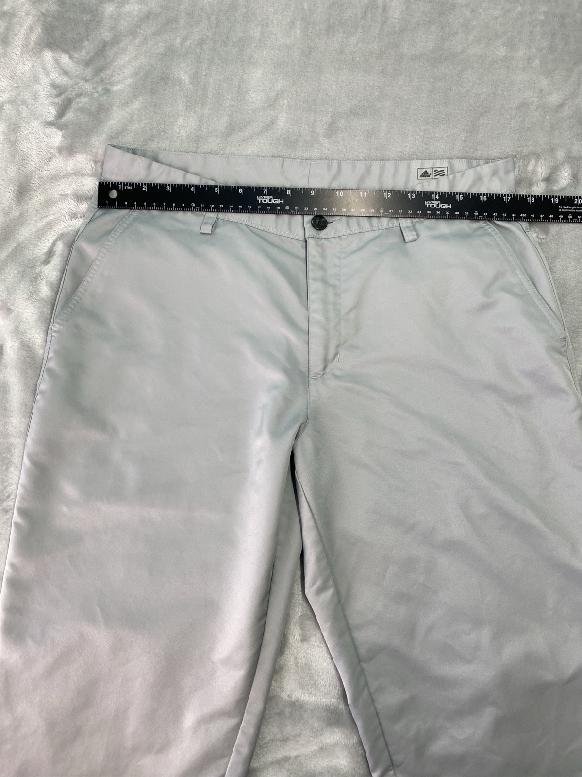 Adidas Golf Pants Mens 34x32 Light Gray Blue AE7005 Climalite Polyester Comfort image 5