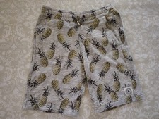 Abercrombie Kids Boy 11/12 Sweatpant Shorts Gray Pineapple Tropical Hawaiian