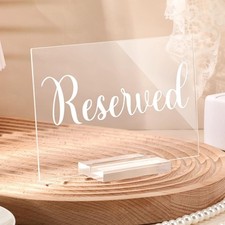 Acrylic Wedding Table Signs with Stands For wedding seating, receptions,